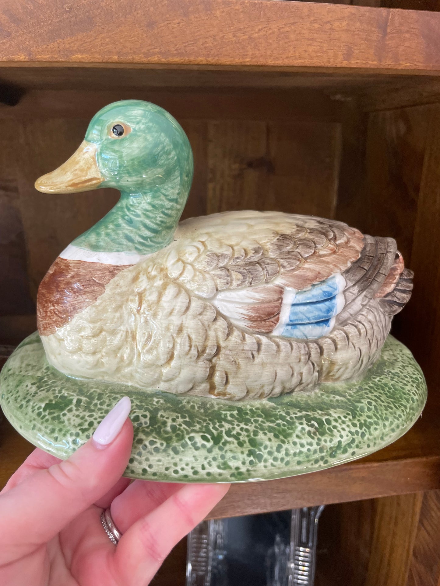 Vintage Fitz & Floyd Lidded 1.5 Quart Duck Tureen - Pristine!