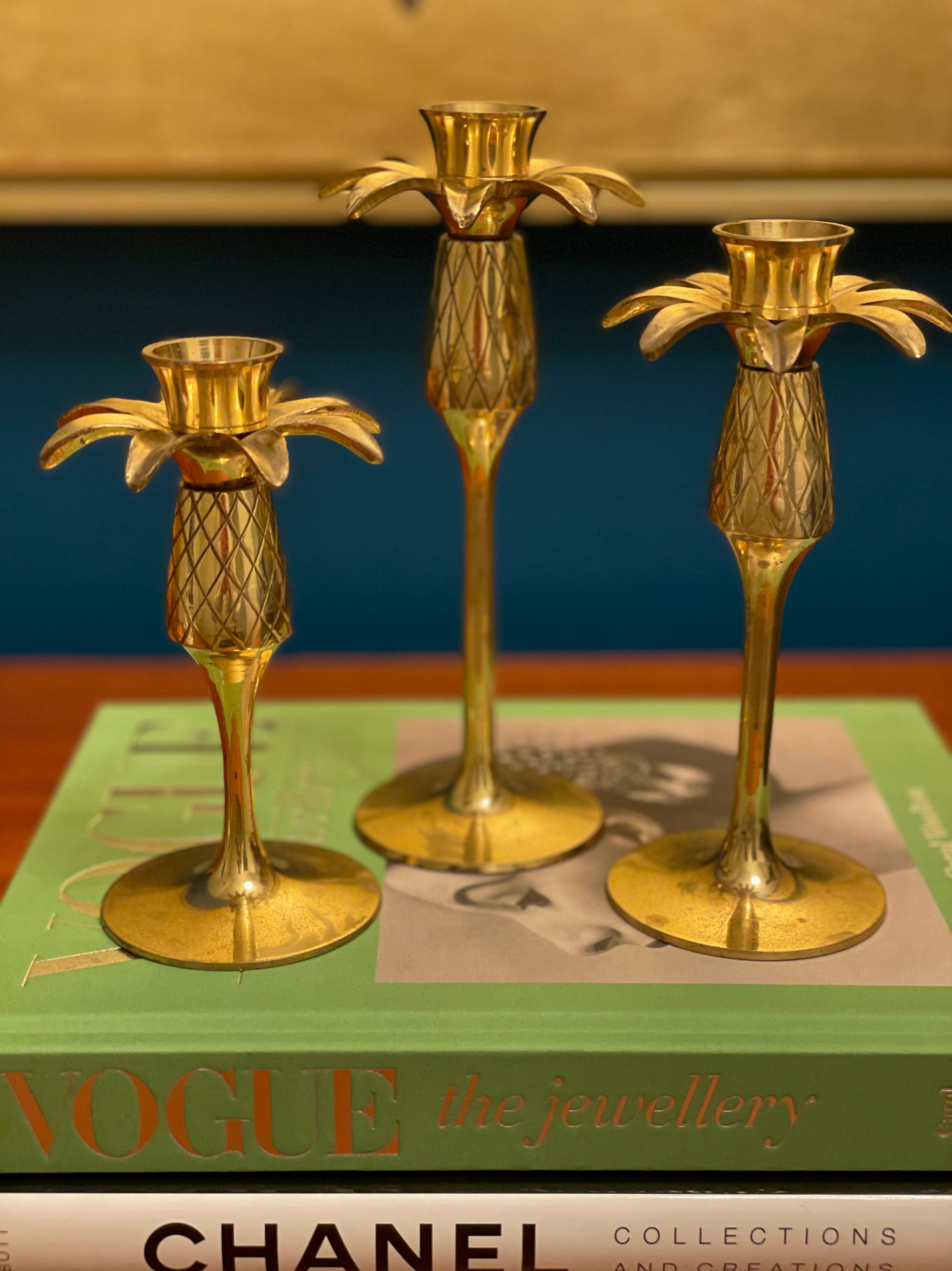 Vintage Brass Bow Candlesticks Brass Candle Holders Graduating