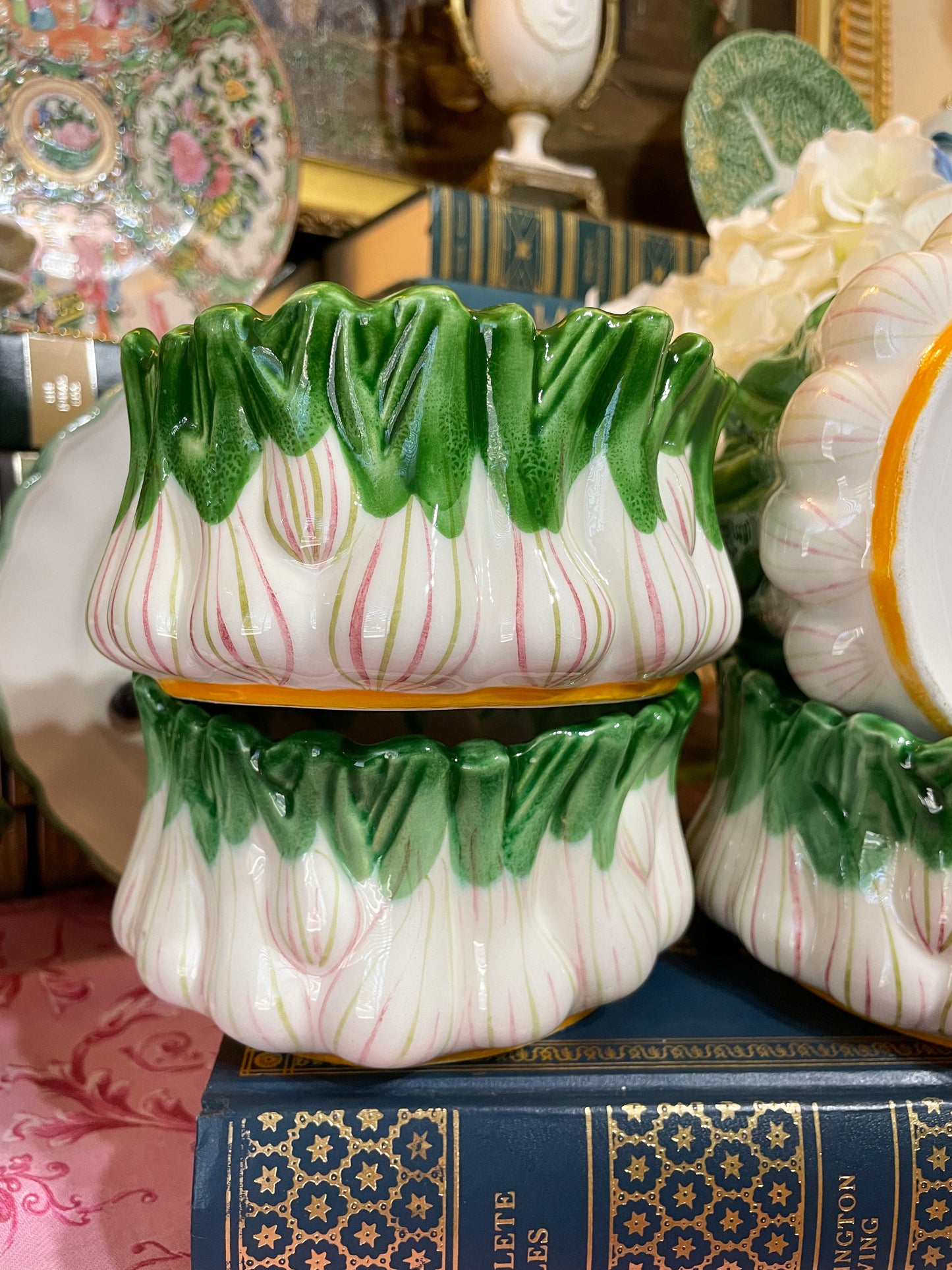 Set of 6 Vintage Italian Onion Bowls for Neiman Marcus