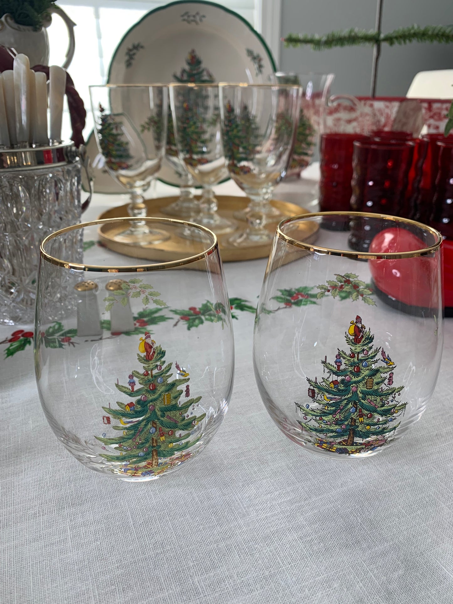 Spode Christmas Tree stemless wine glass 19oz NEW with tags  Spode  christmas tree, Spode christmas, Beautiful christmas trees