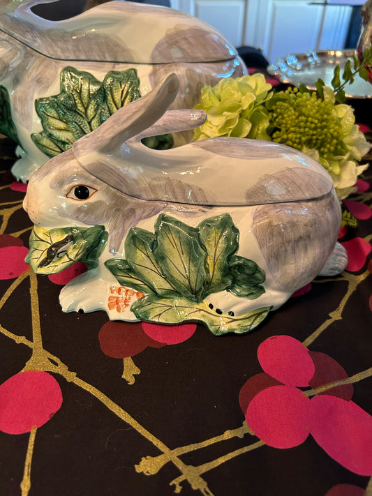 Large Vintage Italian Bunny Tureen