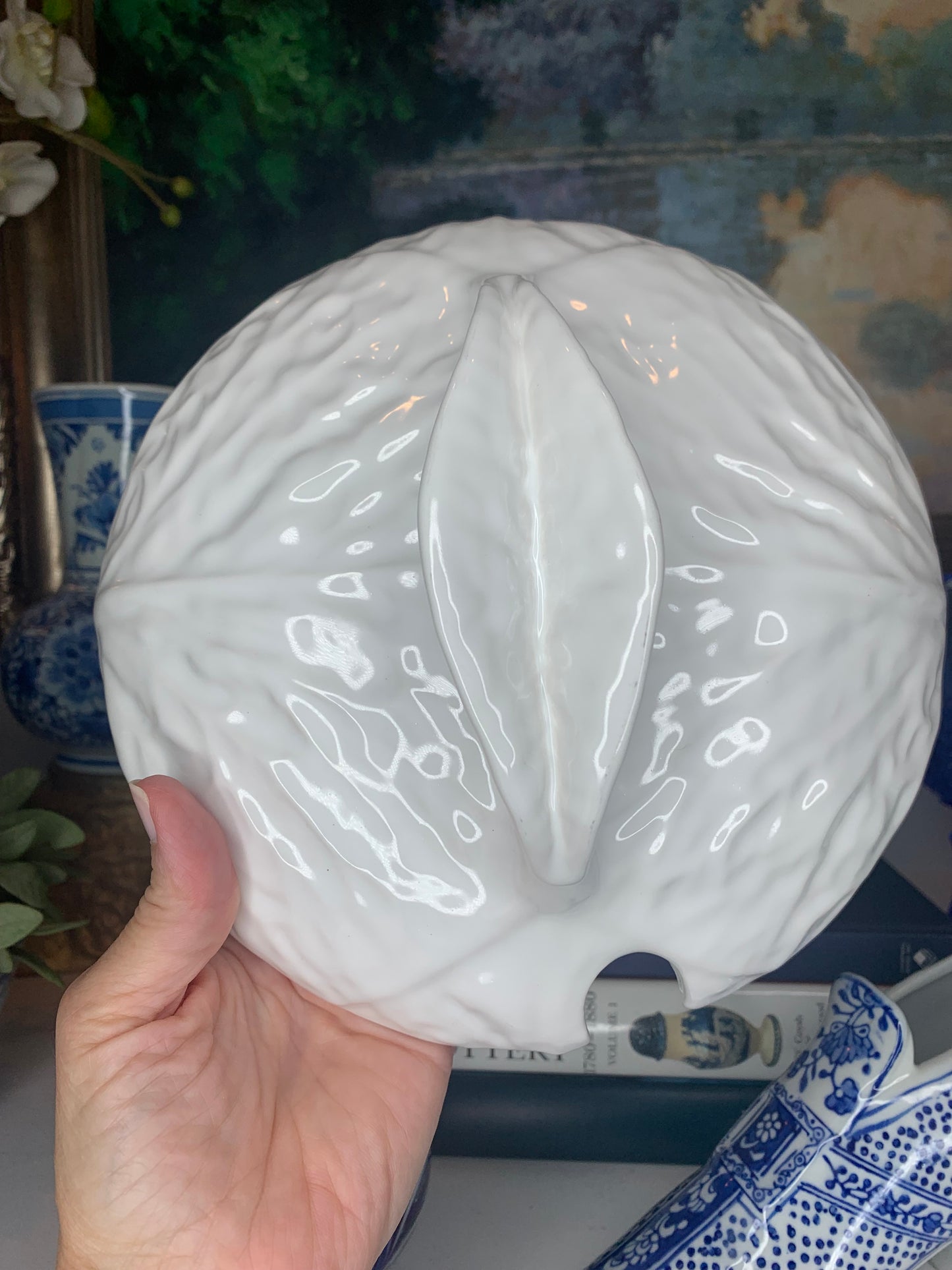 Large White Cabbage Covered Tureen