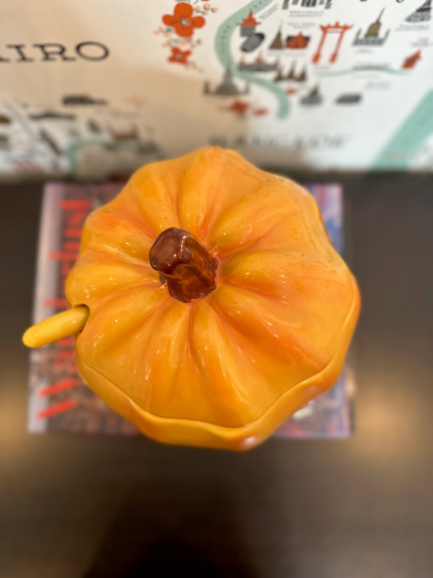 J.Wilfred/Charles Sadek Figural Pumpkin Tureen with Lid & Ladle 3-piece Set, Made in Portugal