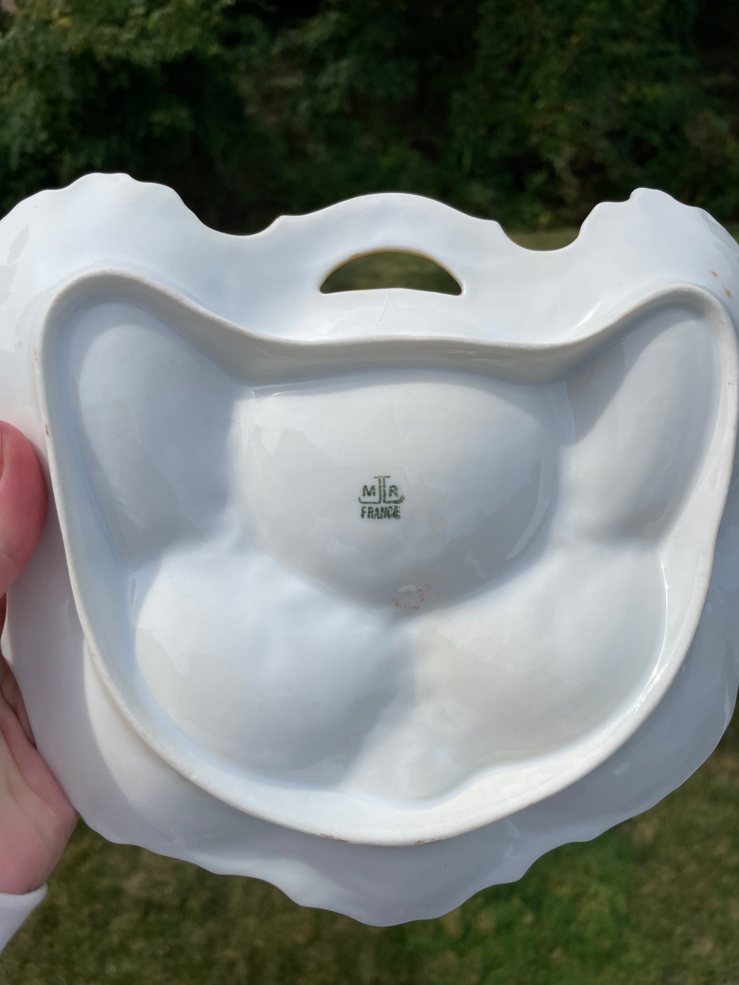 Sourced for Theresa: Hand-Painted Limoges French Oyster Plate w/ Monogram & Gold Gilding circa 1880