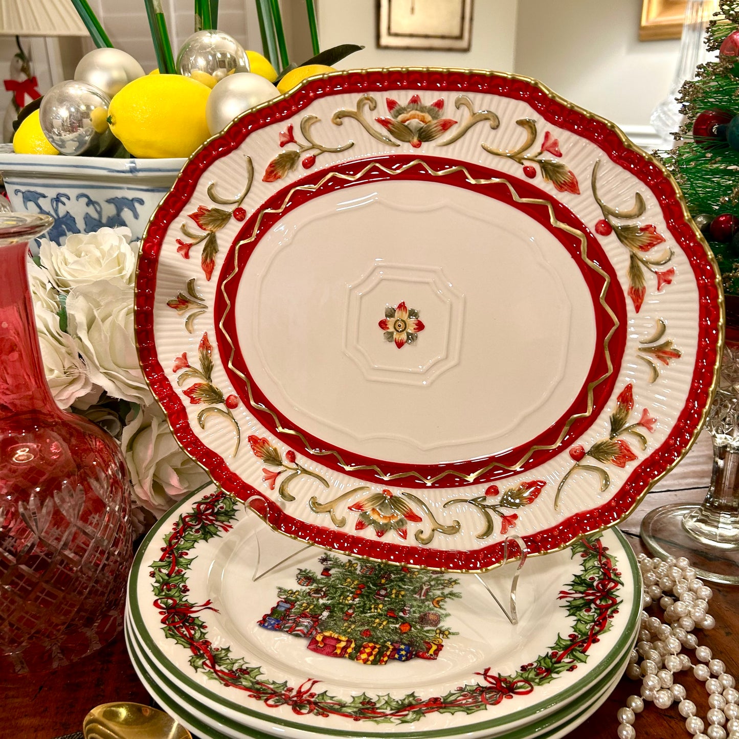 New in box  Fitz & Floyd woodlands Holiday platter