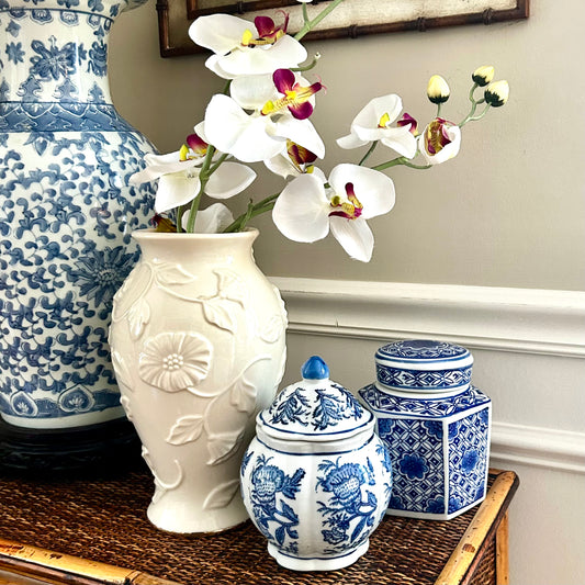 Gorgeous designer porcelain floral tall vase by Lenox 10 in
