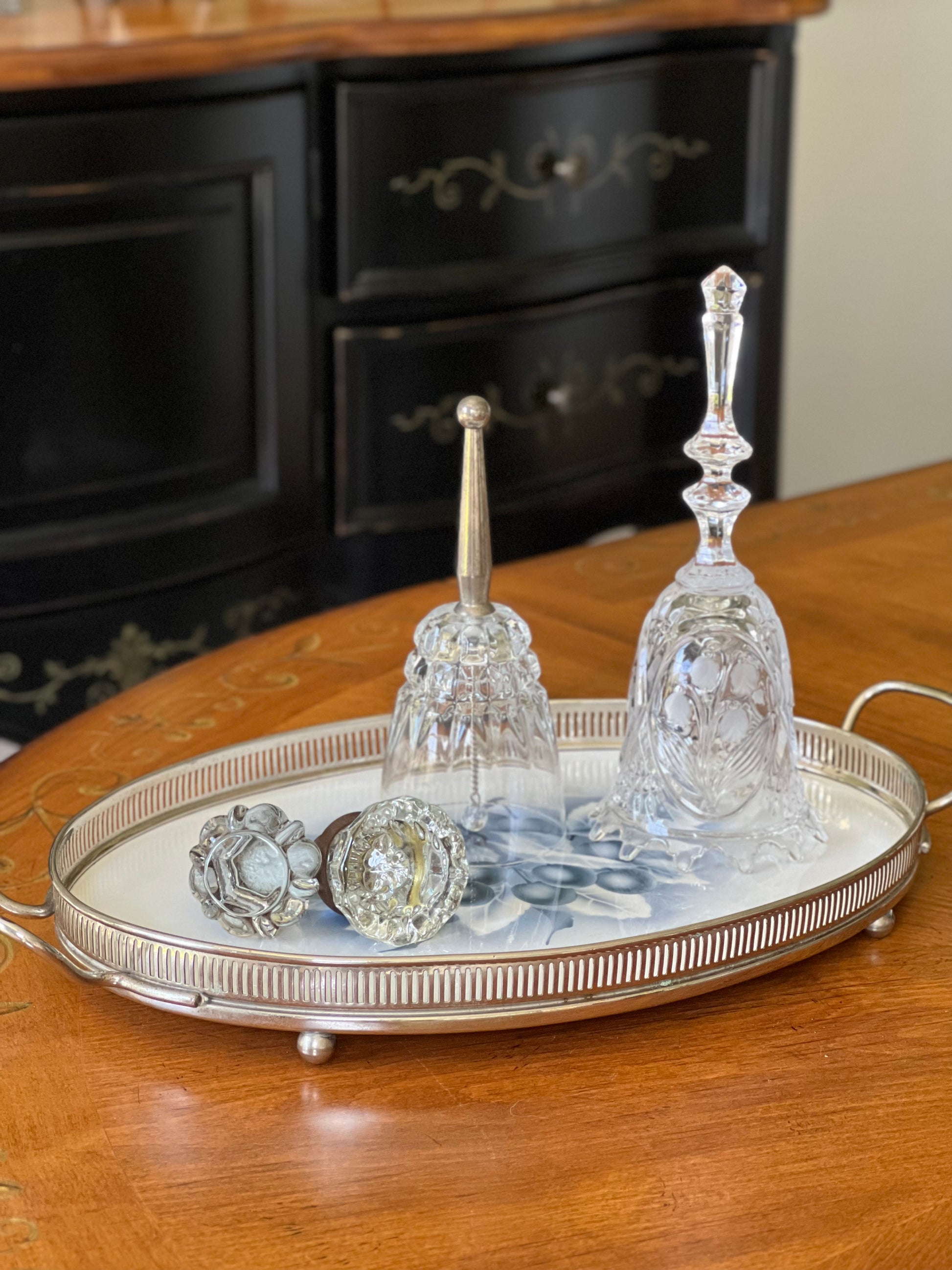 Antique Porcelain Footed Serving Tray