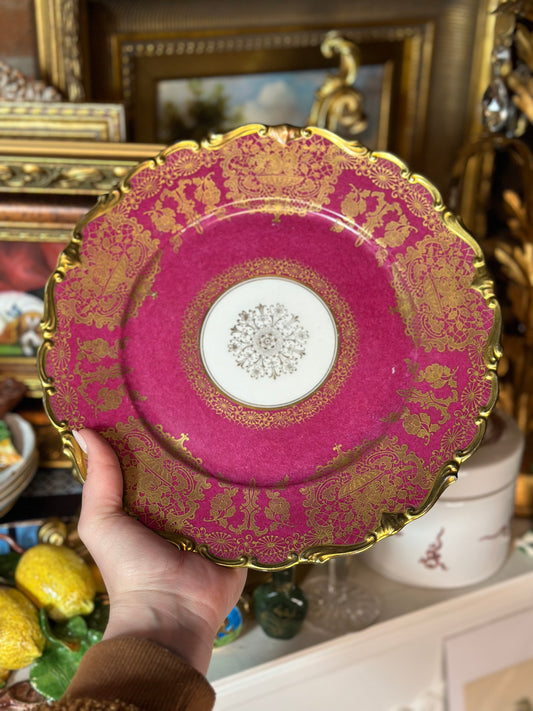 Antique, 1920’s 11”D 24k Good Porcelain Plate - Pristine!