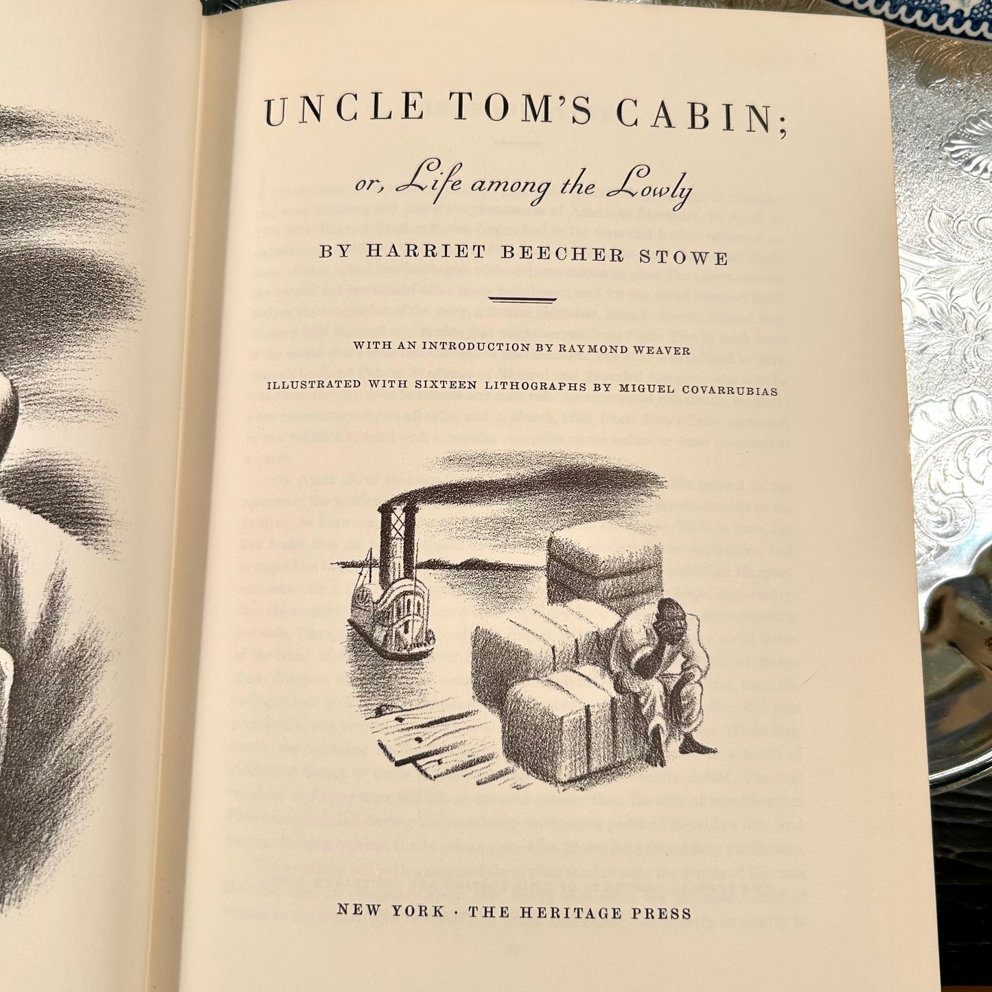 Uncle Tom's Cabin / Life among the lowly by Harriet Beecher Stowe antique hard copy book 
1st Edition 1938