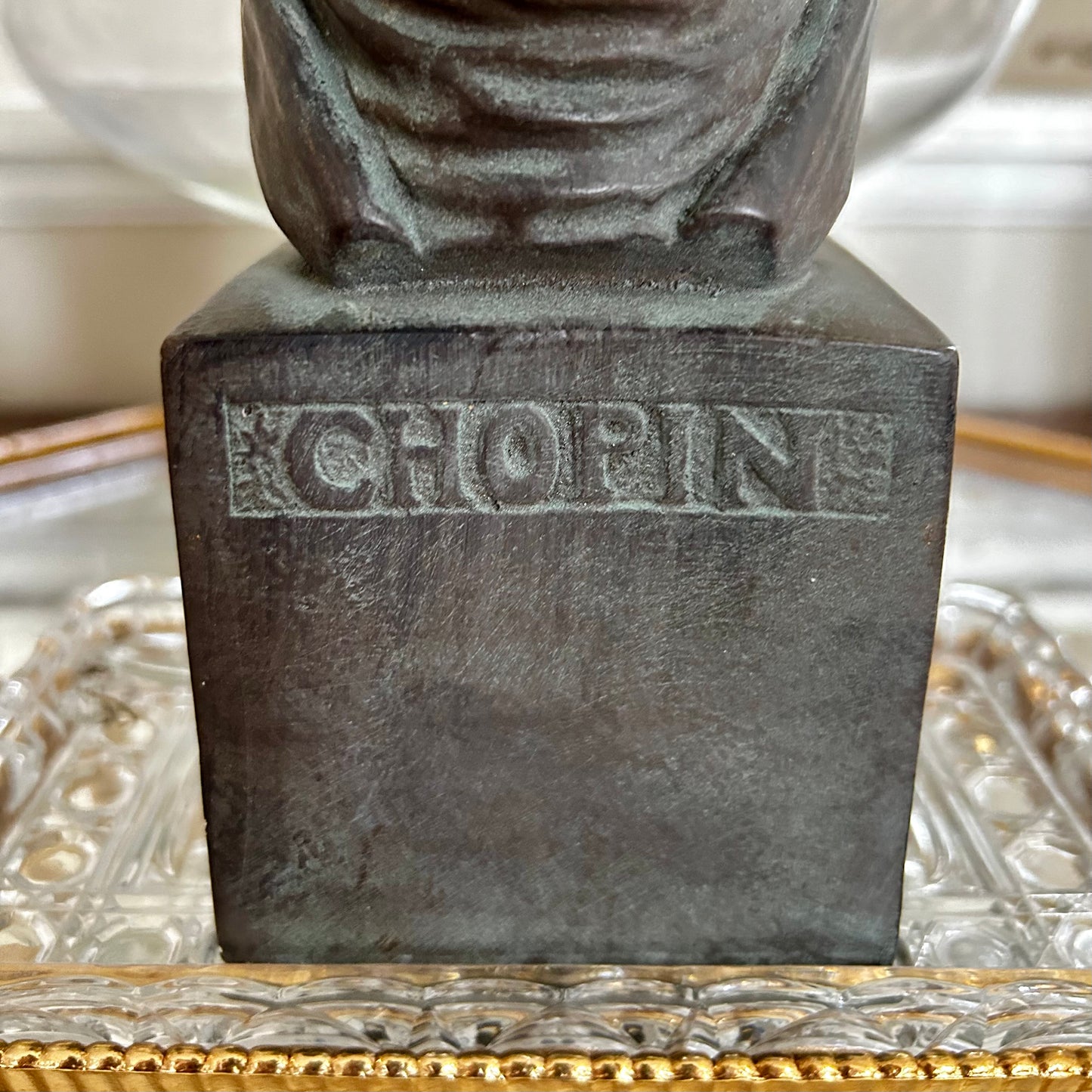 Statuesque bust statue of composed CHOPIN 10 in high