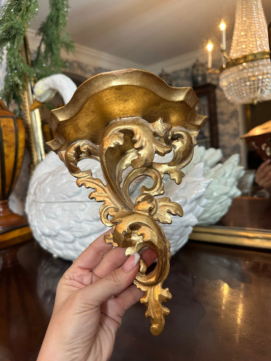 For Nancy-Vintage Gilt Sconce