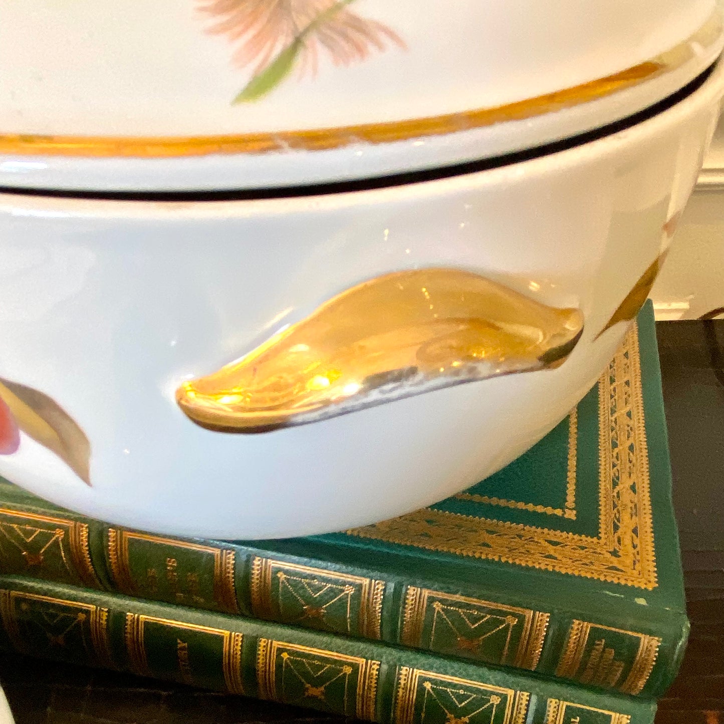 Vintage Set (2) Rare Royal Worchester fine porcelain dishes with lids in EVERSHAM