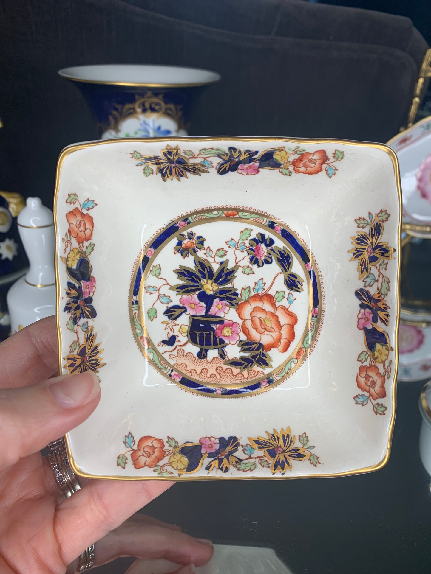 Antique Hand Painted Mason's Ironston "Mandarin" Dish