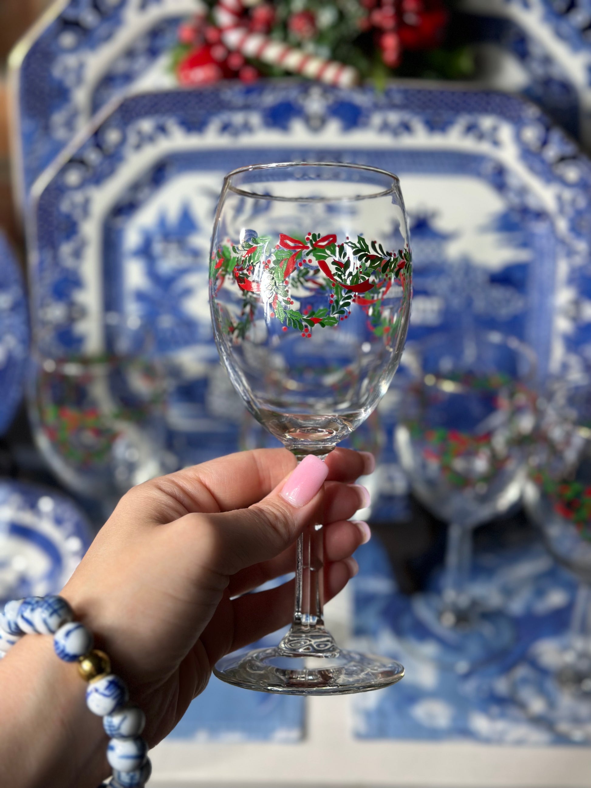 Colored Red Bohemian Wine Glasses // Set of 6 - The Crystal