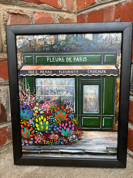 Signed and framed French florist art!