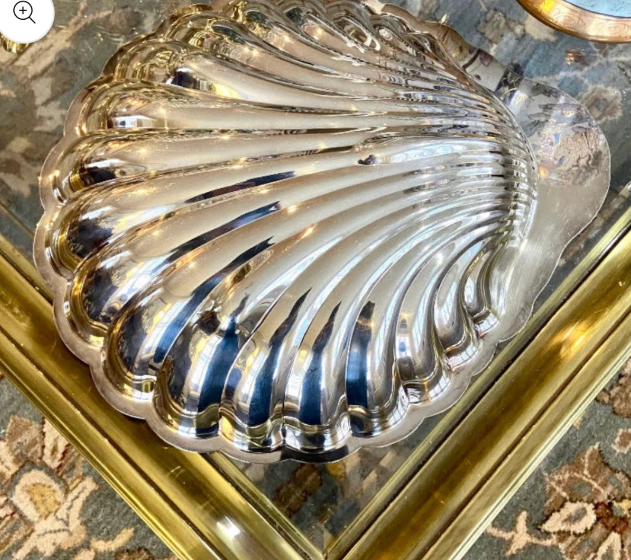 Absolutely massive FB ROGERS silver plate  clam shell centerpiece bowl.