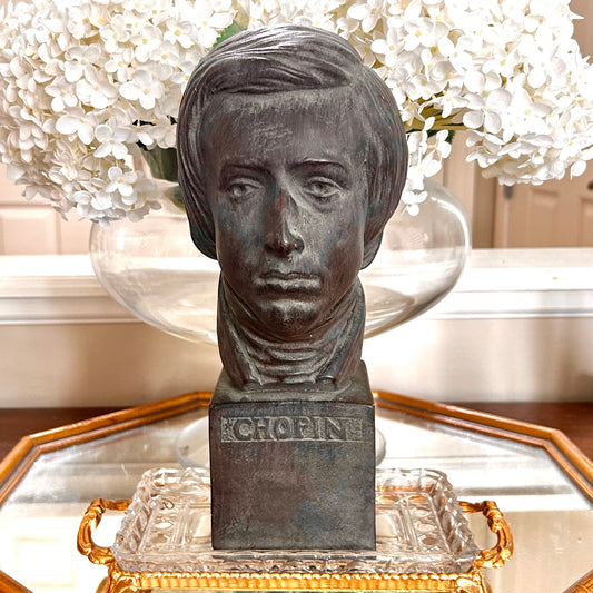 Statuesque bust statue of composed CHOPIN 10 in high