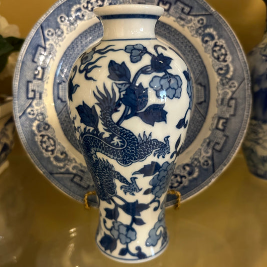 Lovely blue and white vase