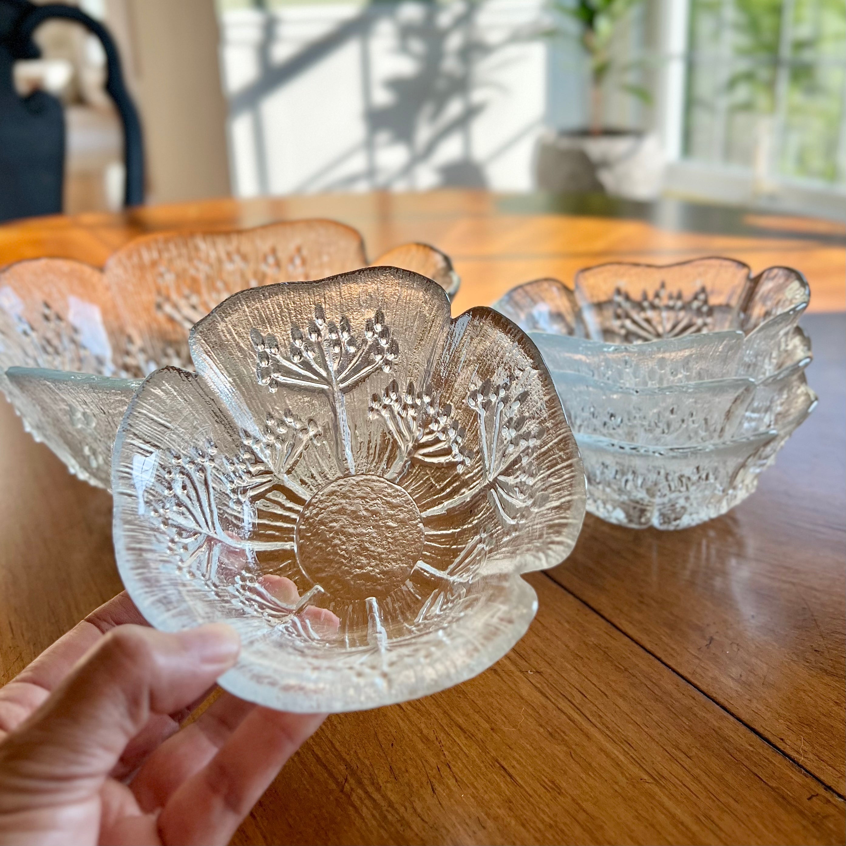 Glass serving bowl clearance set