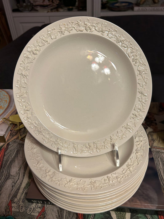 10 Cream Colored Wedgwood Queensware Plates