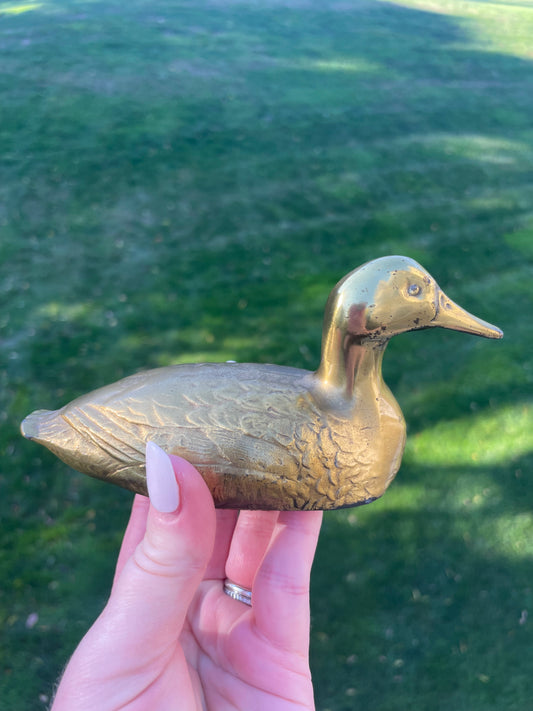 Vintage Brass Duck 5” with Felt Bottom