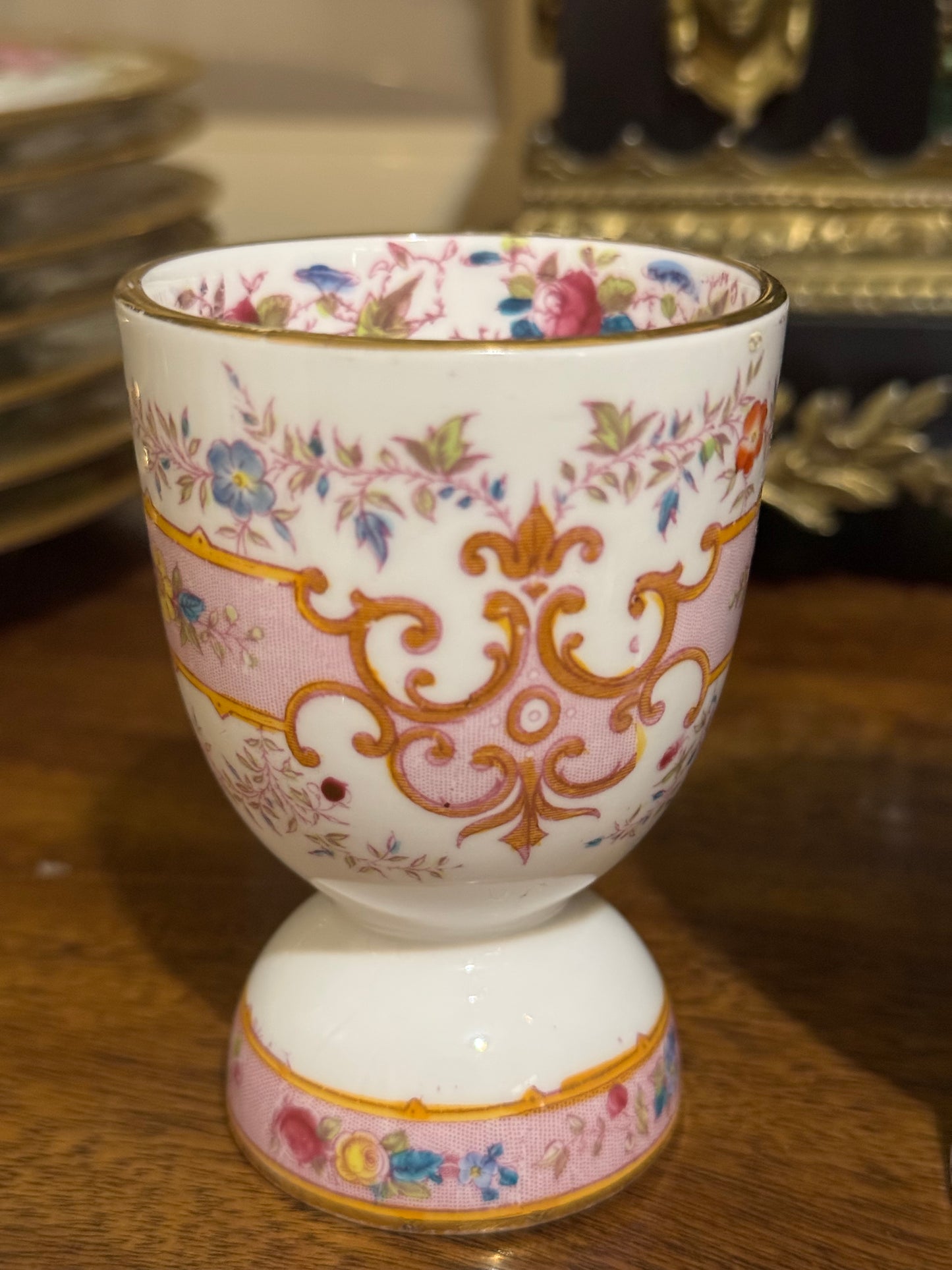 Set of 3 Antique English Double Egg Cups