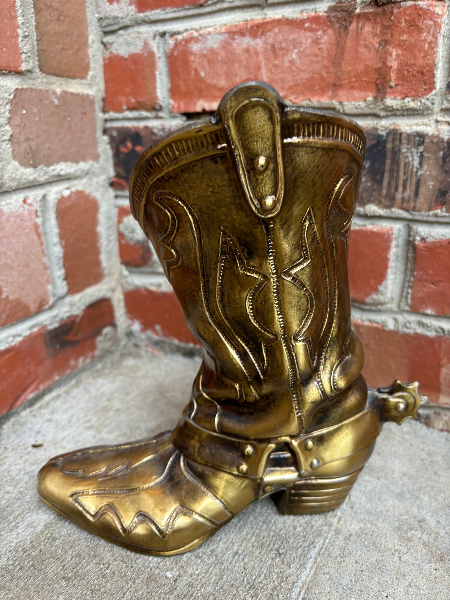 Beautiful 8 1/2” tall brass boot!