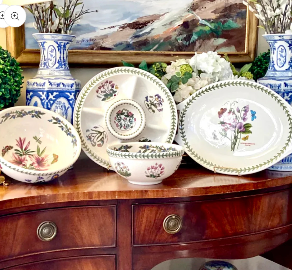 Stunning set of 4 designer PORTMEIRION of England large serving pieces