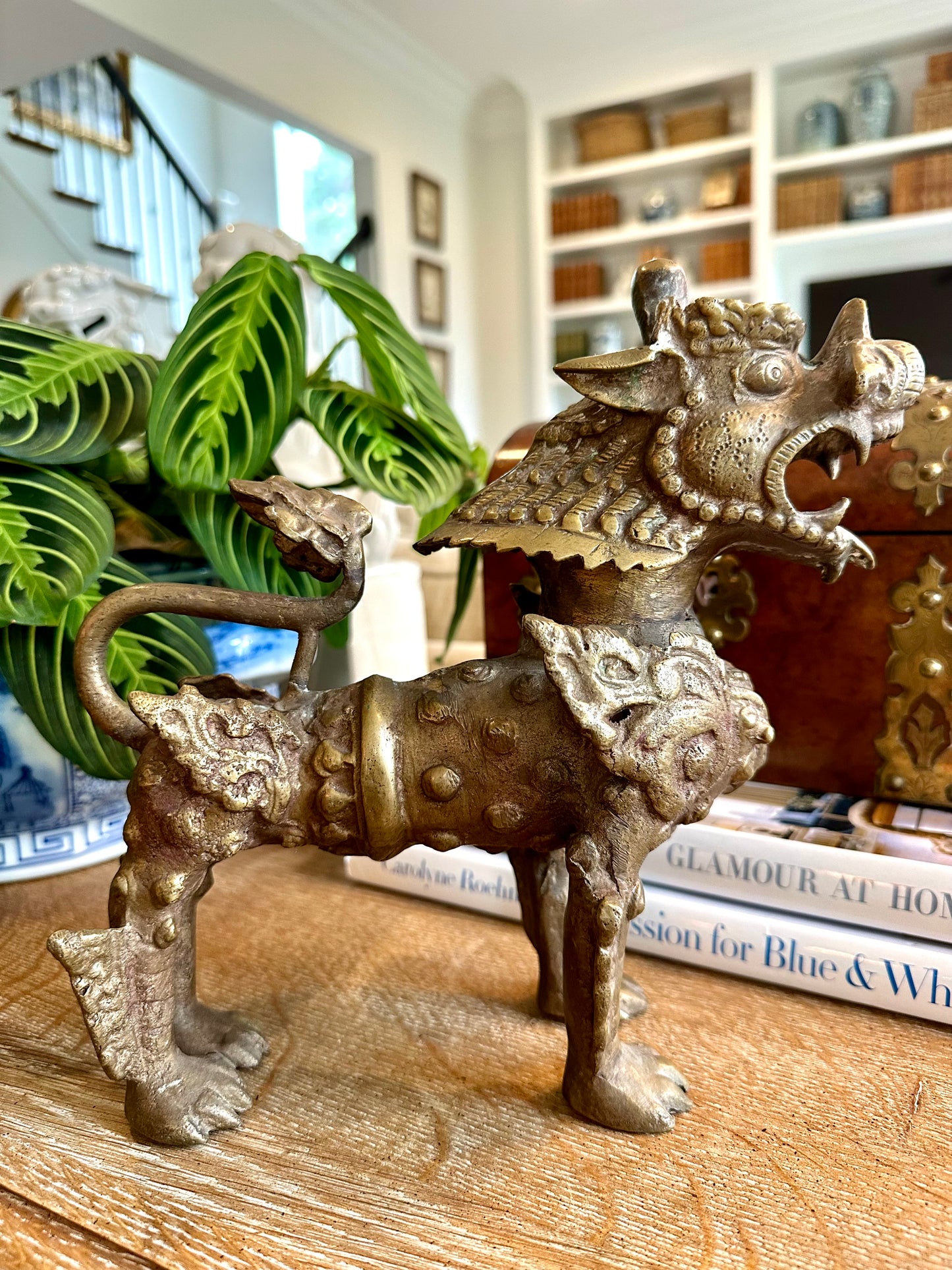 Fabulous Vintage Mid Century Bronze Foo Lion Dog