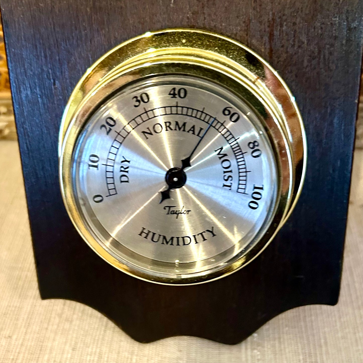 Vintage coastal chic wood barometer