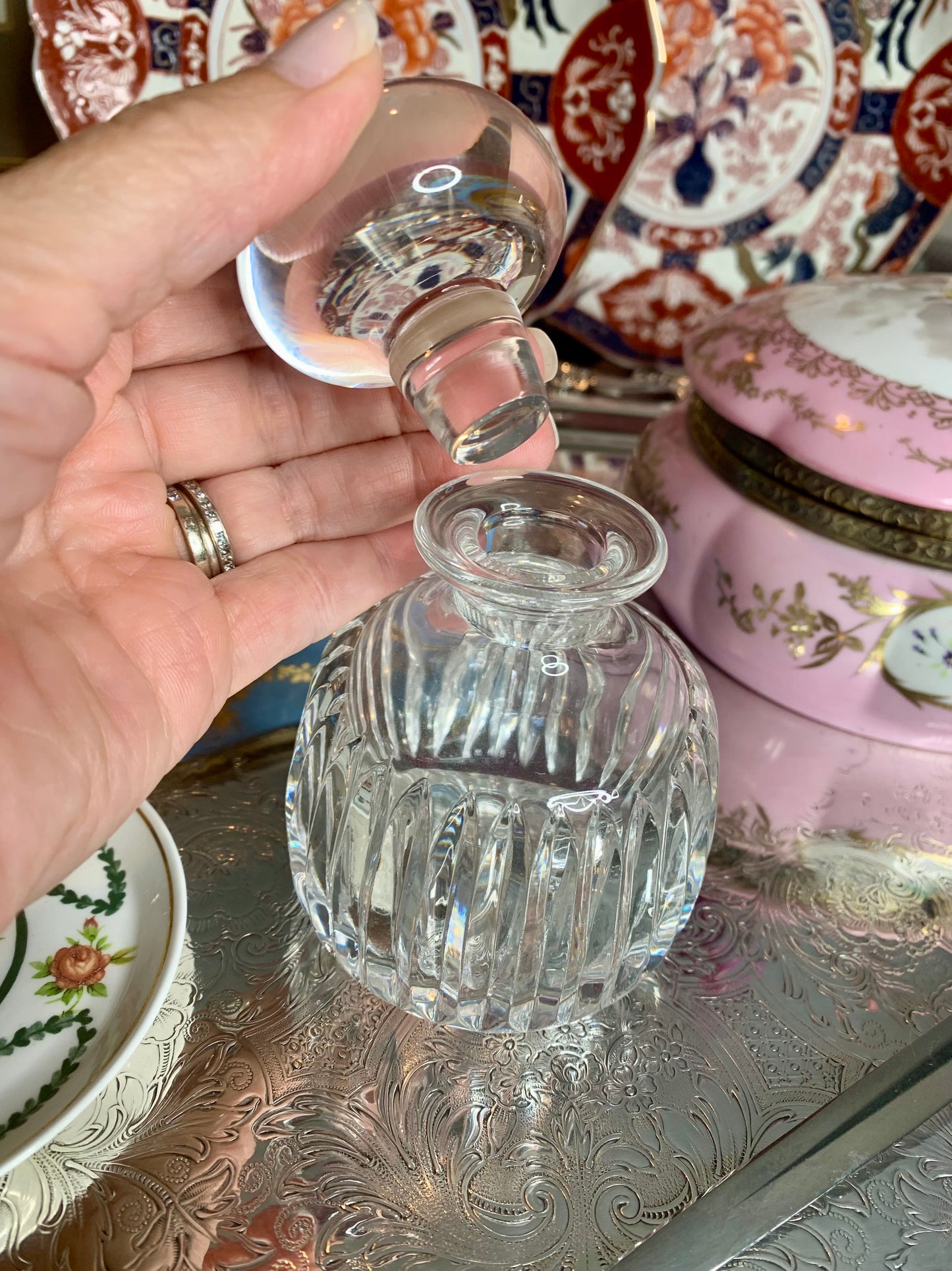 Emeraude Perfume Bottle from St Louis Crystal