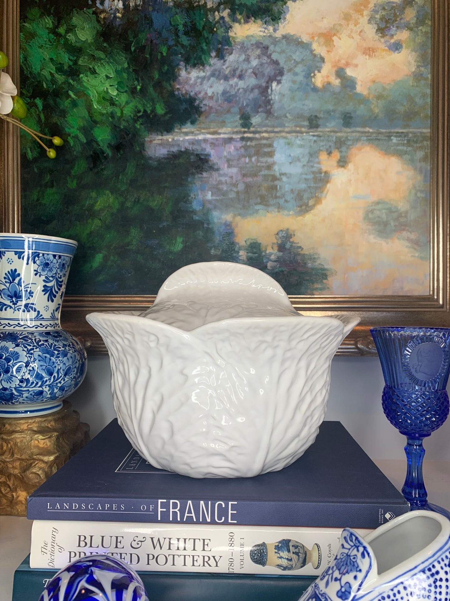 Large White Cabbage Covered Tureen