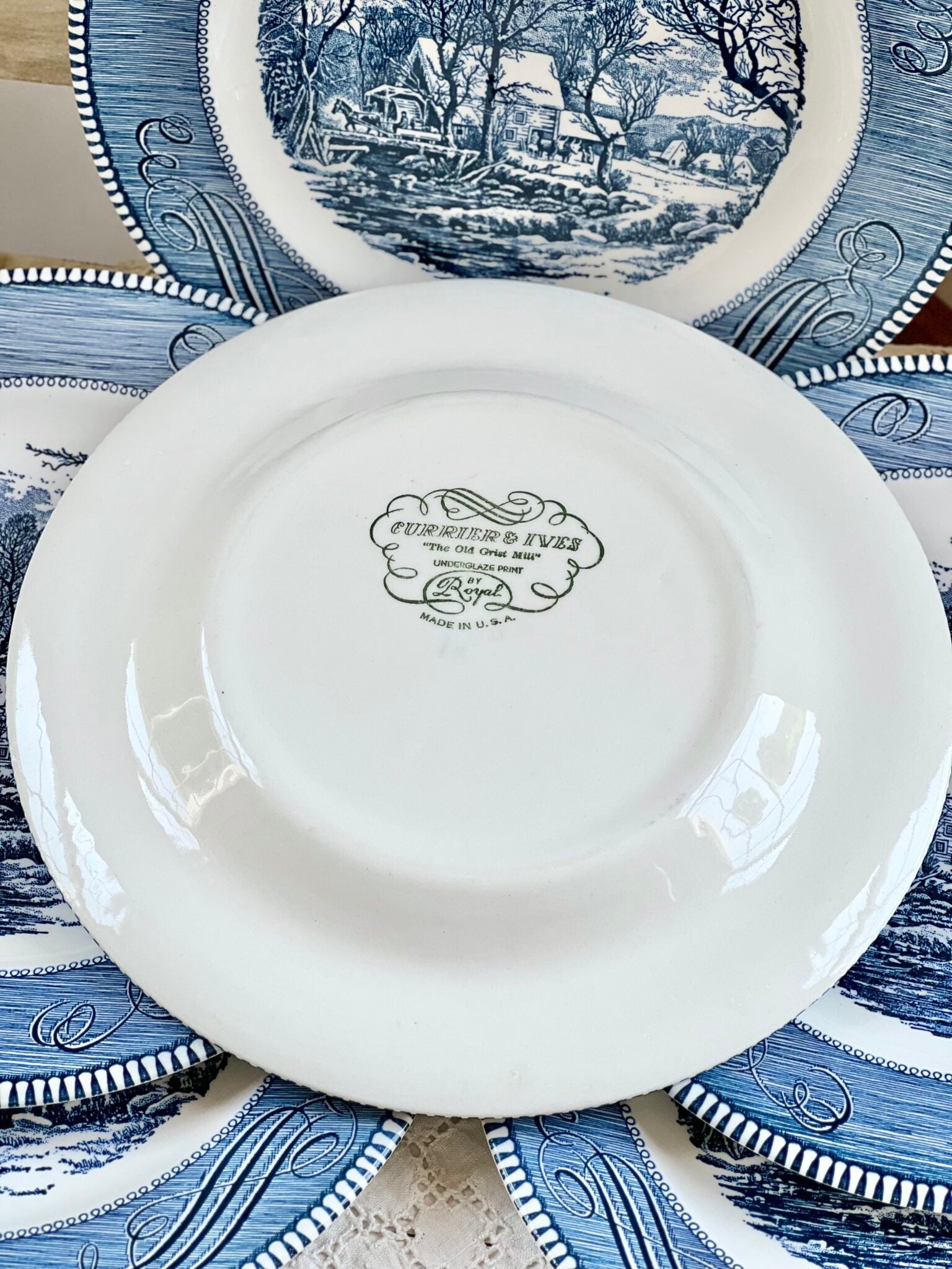 Currier and ives dishes the old grist mill sale