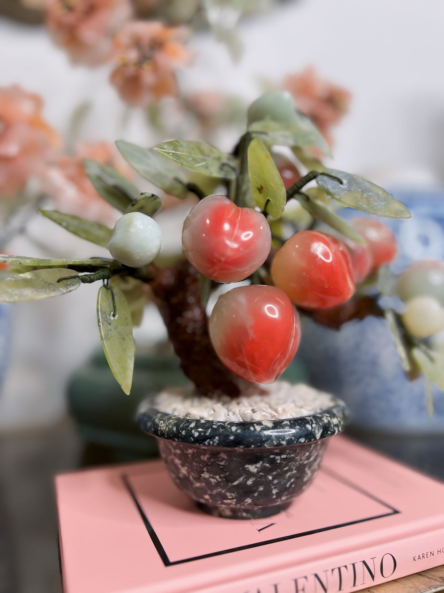 Vintage Hand Carved Jade Bonsai Tree