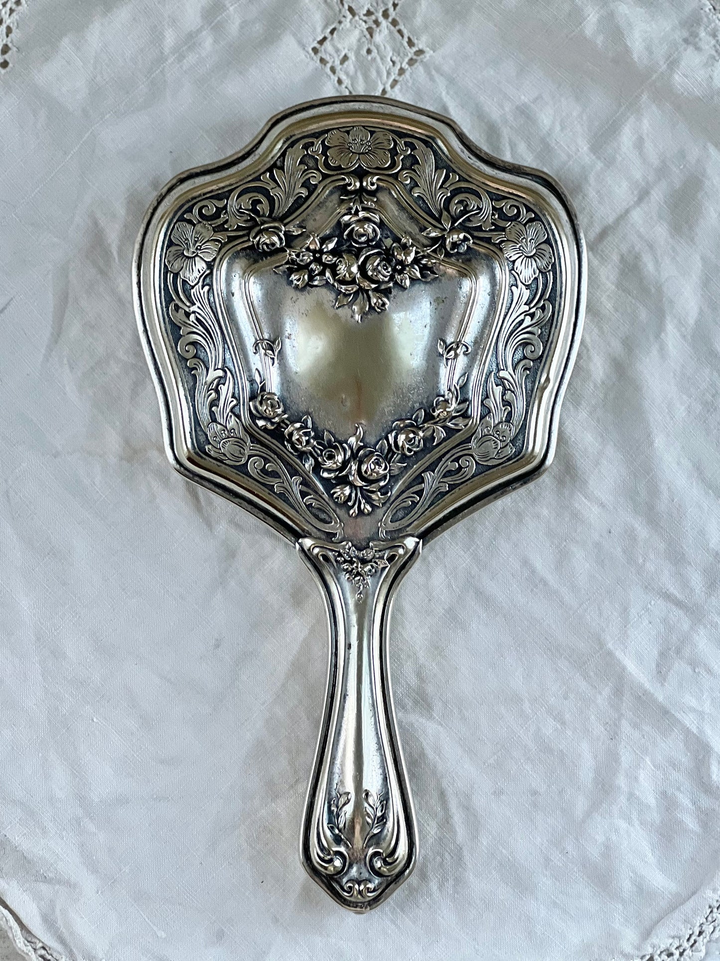 Beautiful Antique Art Nouveau Hand Mirror