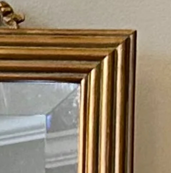 Vintage beveled gold gilt Mirror