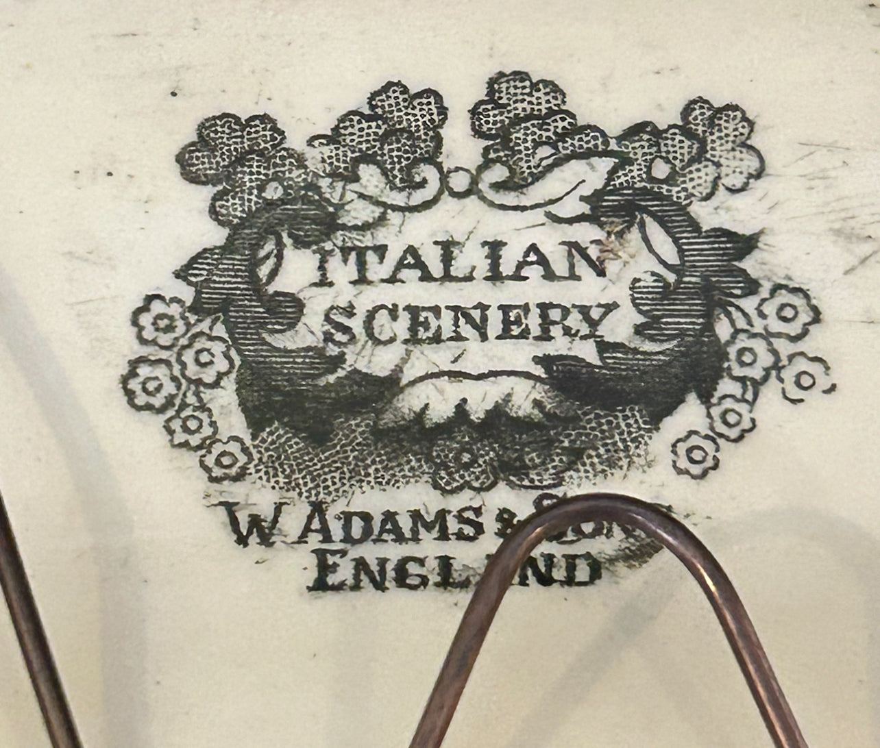 Antique W. Adam’s England oval platter stamped