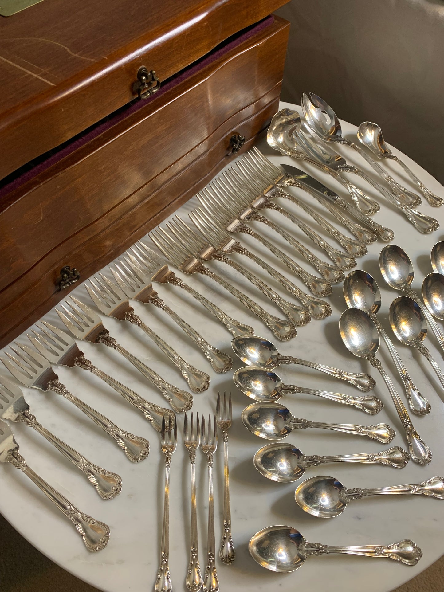 Gorham Chantilly RARE 46 piece Sterling Silver Heirloom Set