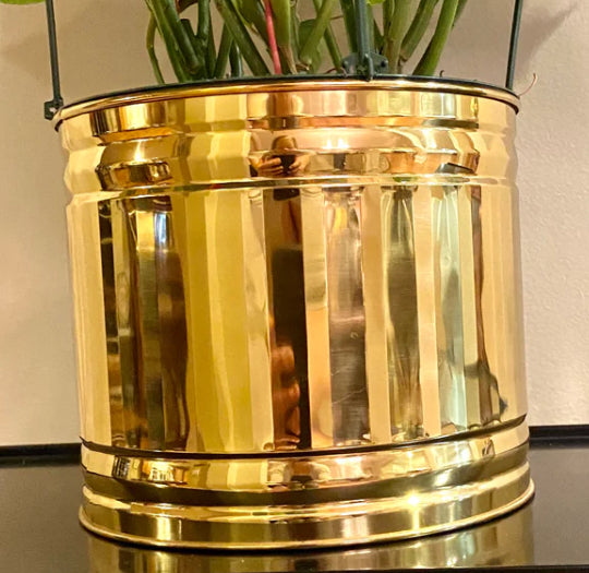 Brass planter by Bristol Brass