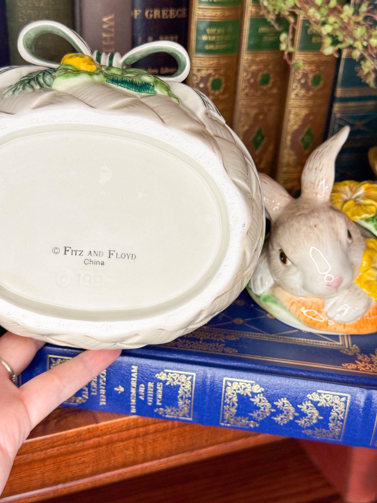 Fitz and Floyd Herb Garden Lidded Bunny