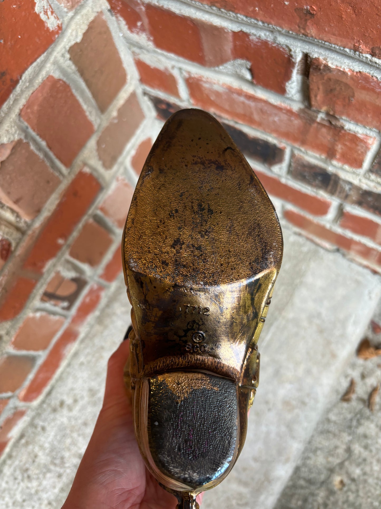 Beautiful 8 1/2” tall brass boot!