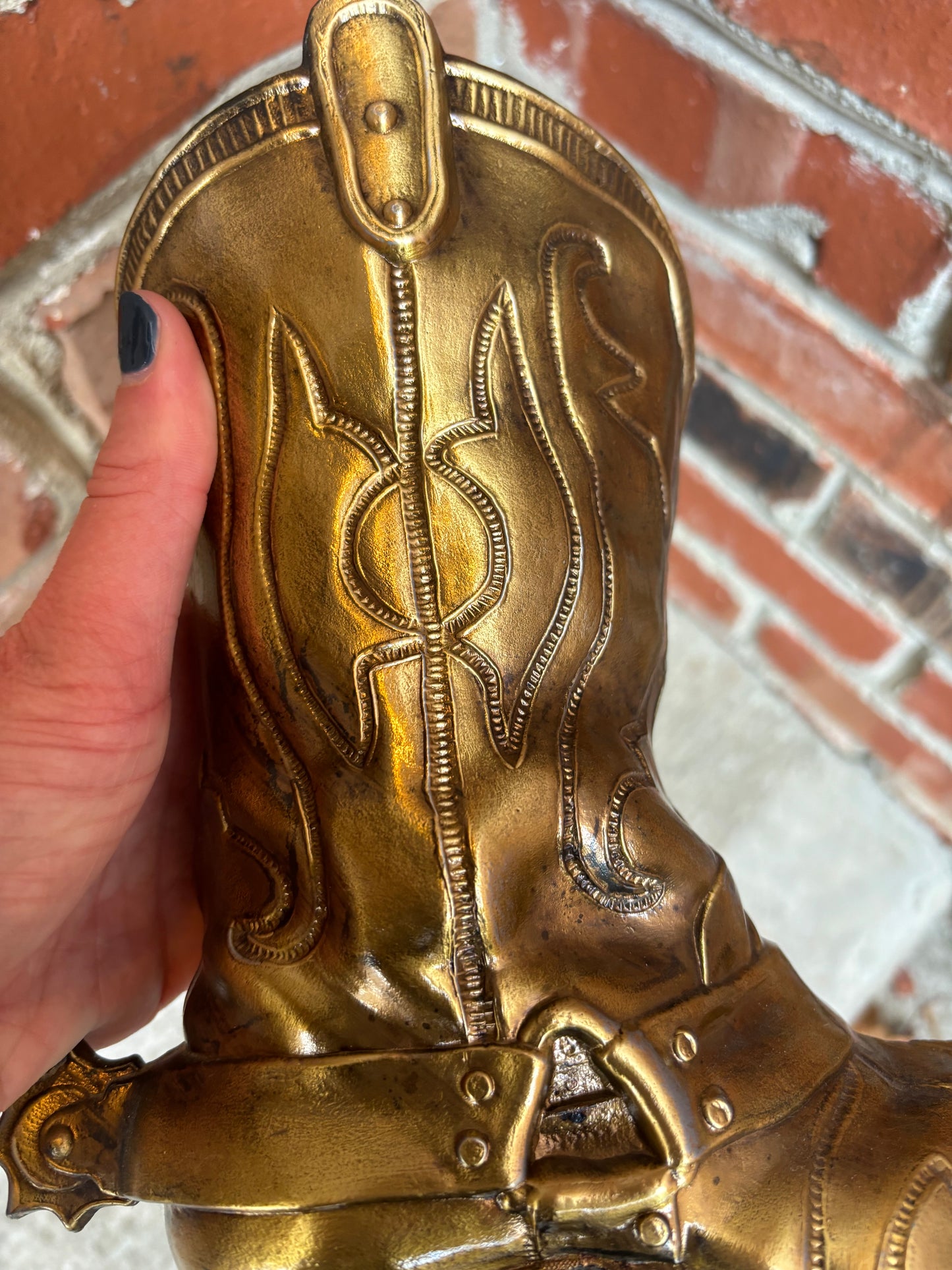 Beautiful 8 1/2” tall brass boot!