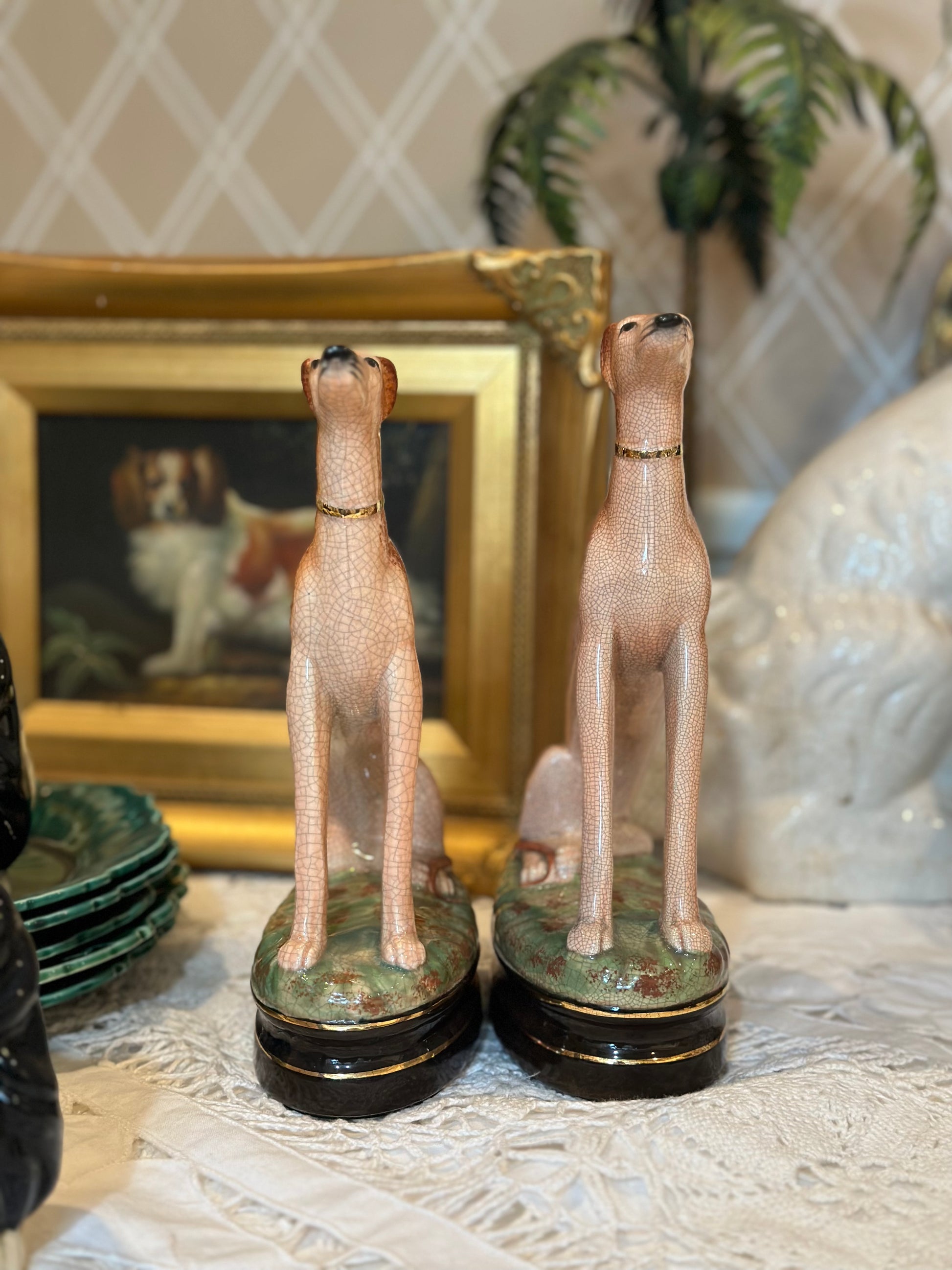 Single Vintage Fitz & Floyd Sanded Poodle Spill Vase, 6” Tall