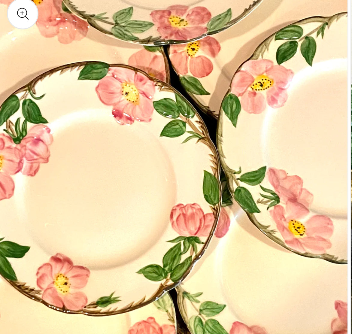 vintage Franciscan Desert Rose set of 4 salad & dessert plates