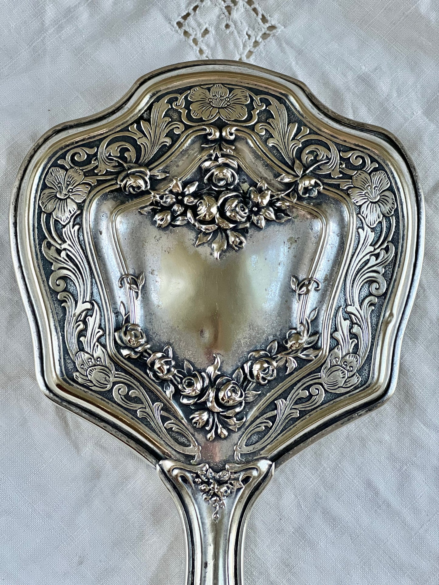 Beautiful Antique Art Nouveau Hand Mirror