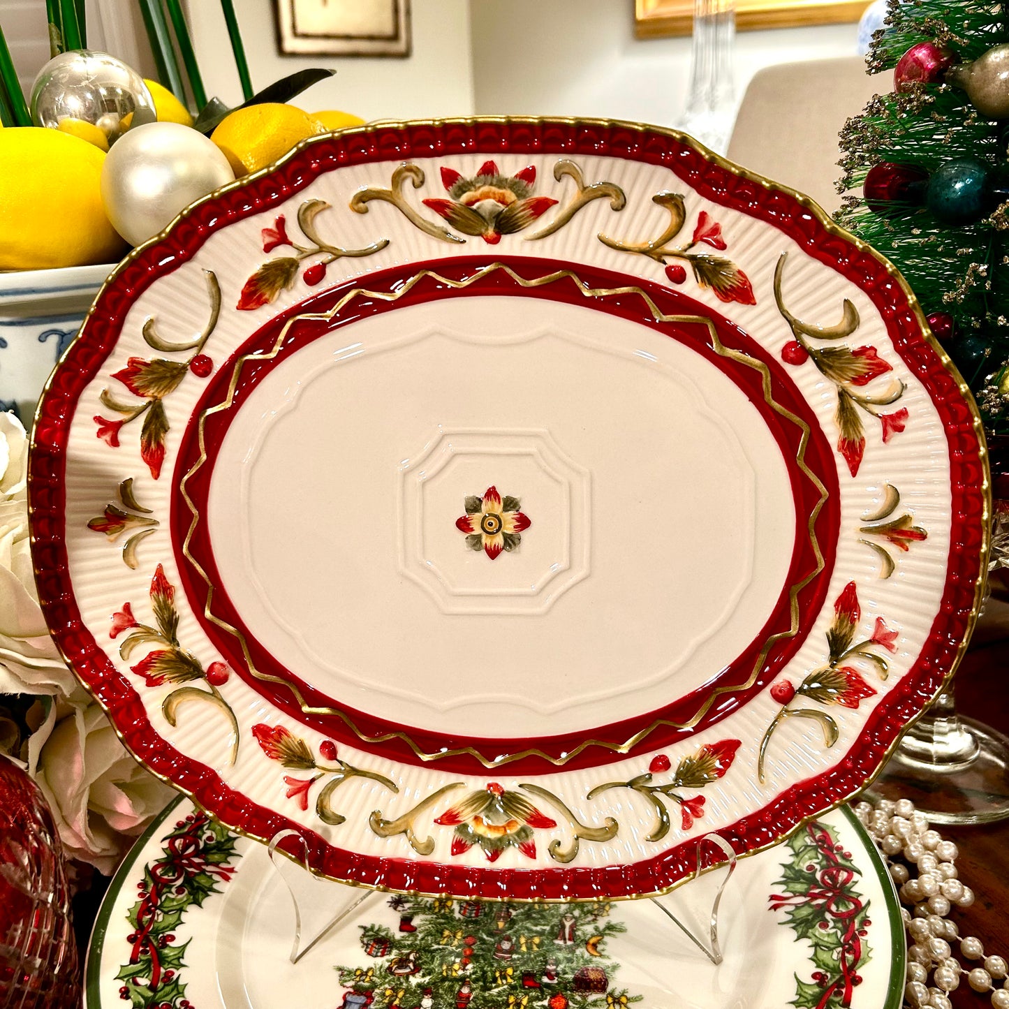 New in box  Fitz & Floyd woodlands Holiday platter