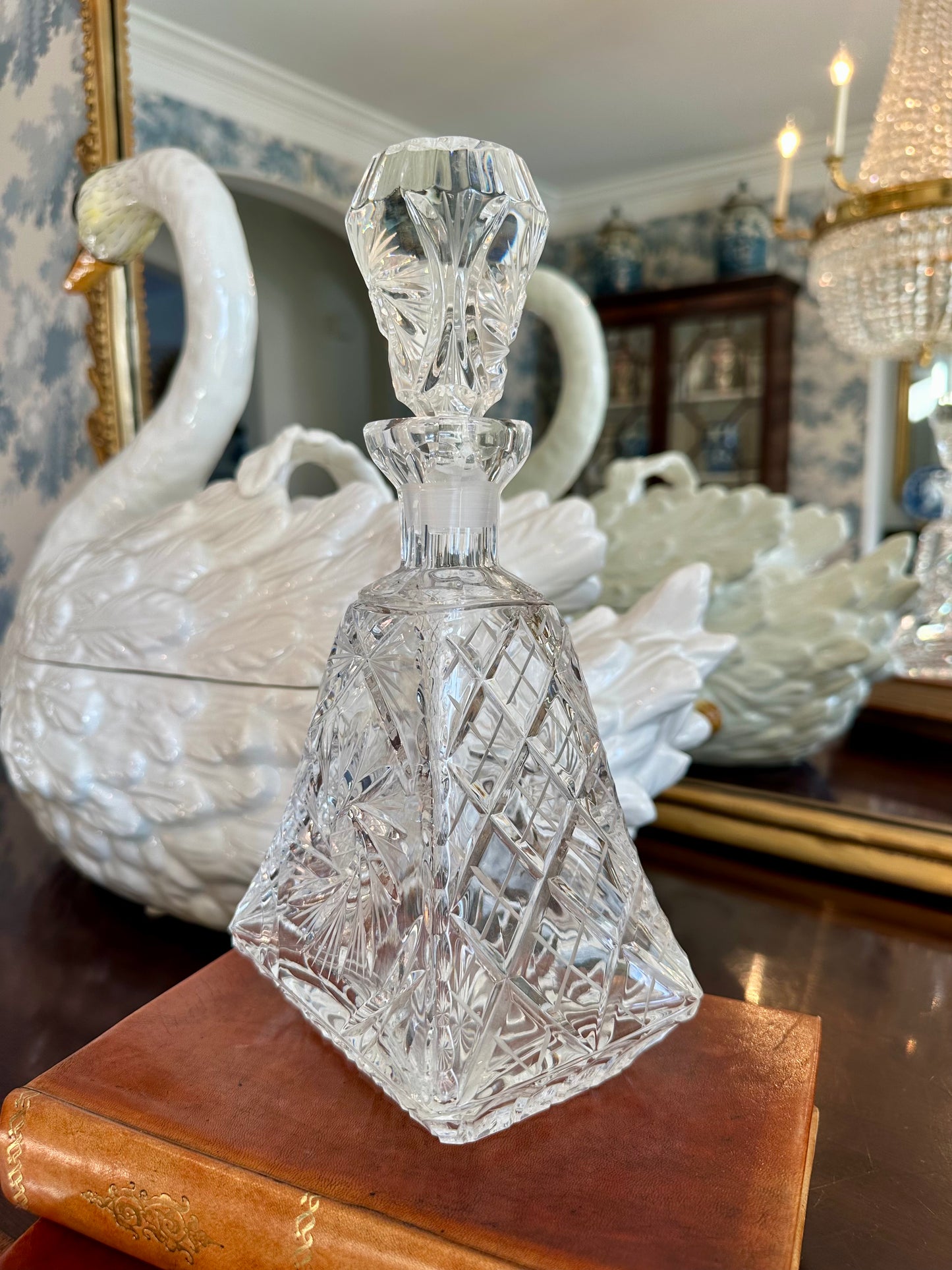 For Ella-Antique Cut Crystal Decanter