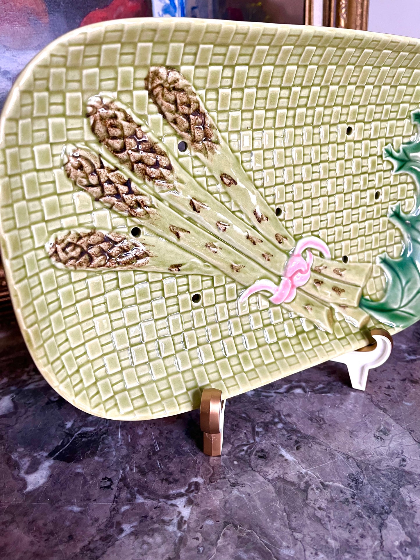 Beautiful Bordallo Asparagus Plate