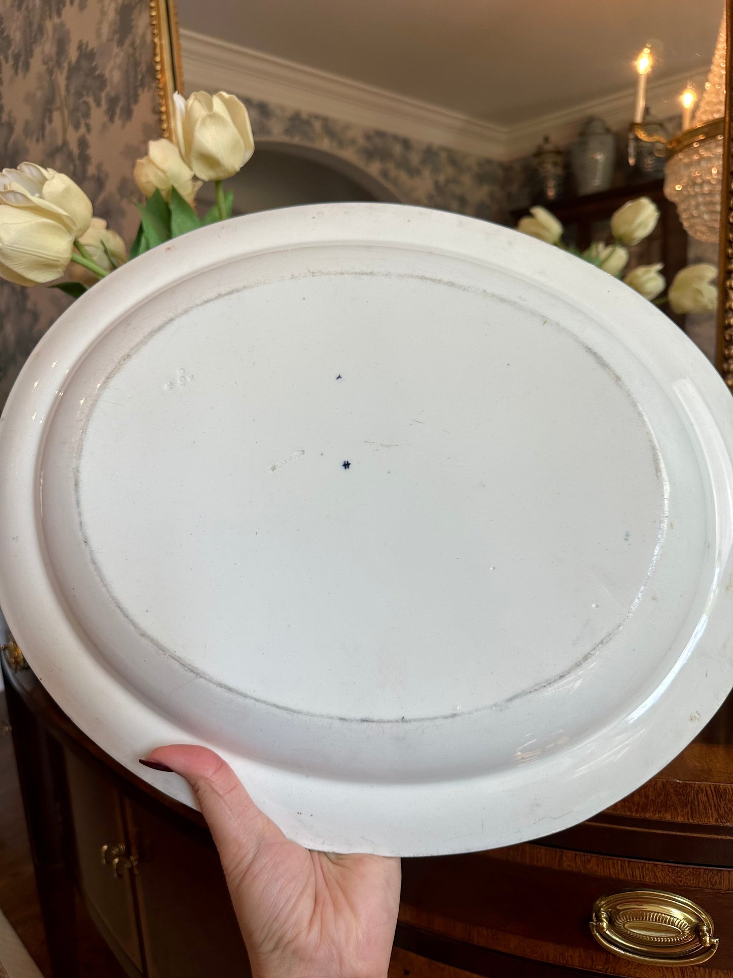 Beautiful 19thc Antique Wedgwood Platter, 16.75” x 14.25” - Pristine!