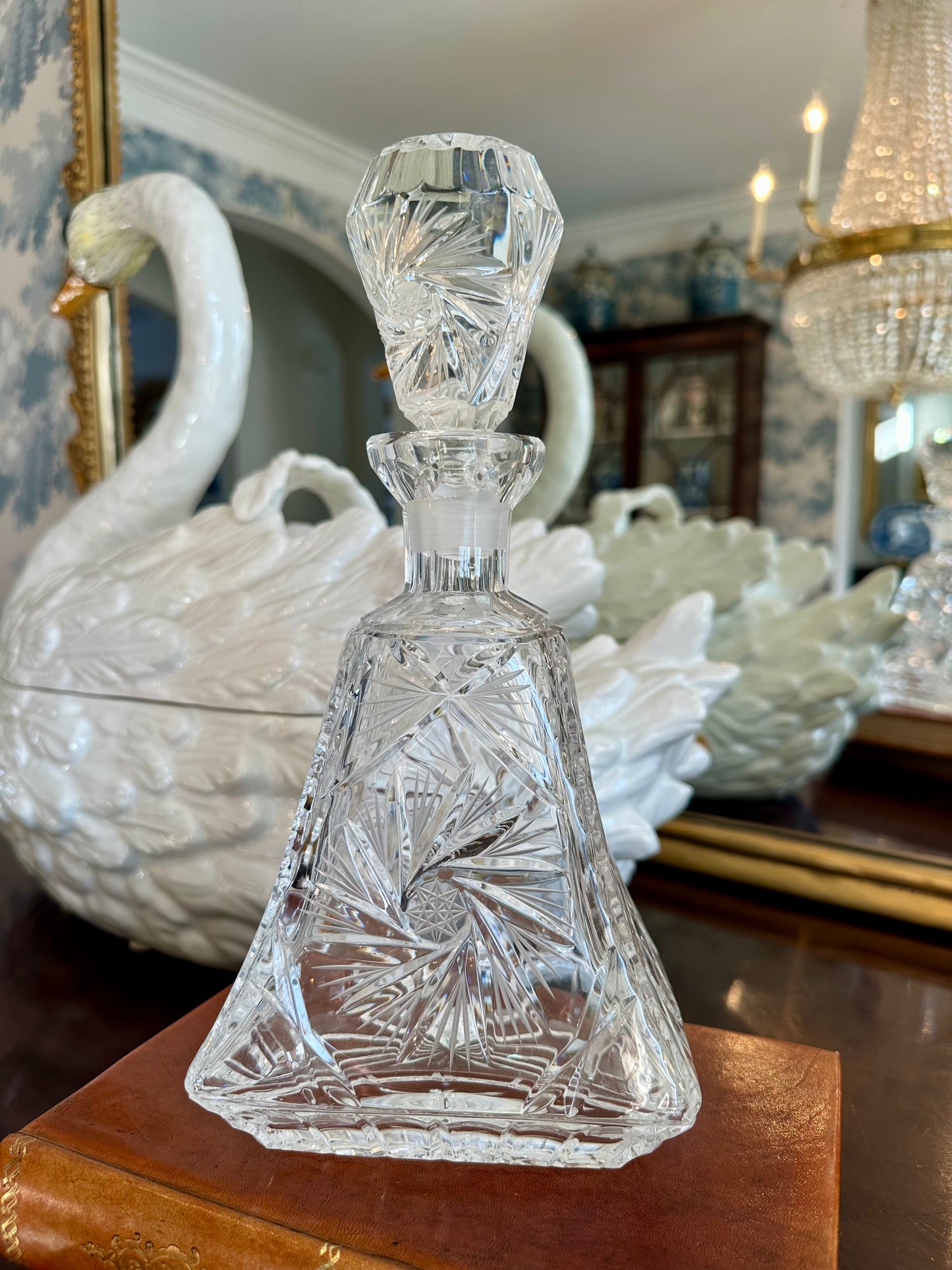 For Ella-Antique Cut Crystal Decanter